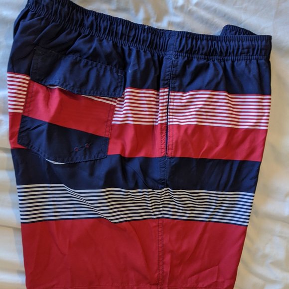 SPRING BREAK - Men's Red, White & Blue Swim Shorts - XXL - Picture 1 of 7